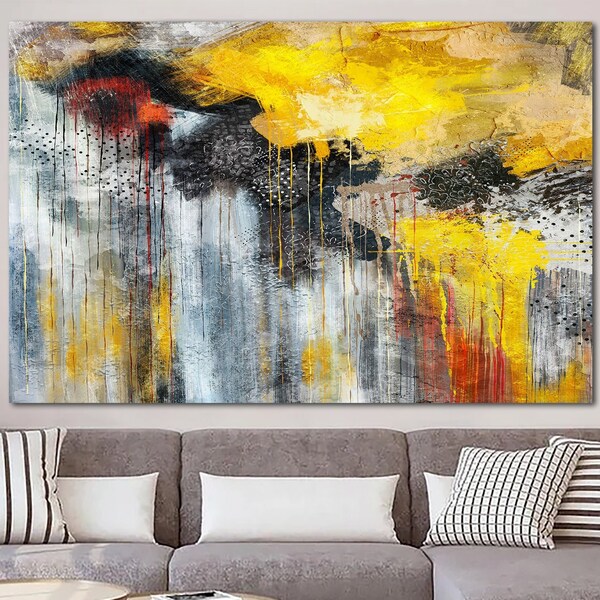 Buy Yellow Wall Art Online Etsy
