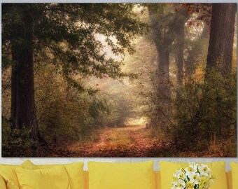 Forest Road Canvas Wall Art Nature Landscape Print Forest Photo Poster Modern Mult Painel Print Wall Hanging Decor for Indie Room Decor