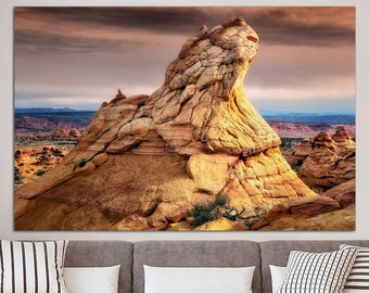 Grand Canyon Desert Landscape Canvas Print National Park Photography Multi-Panel Wall Art Arizona Desert Poster for Home or Office Decor