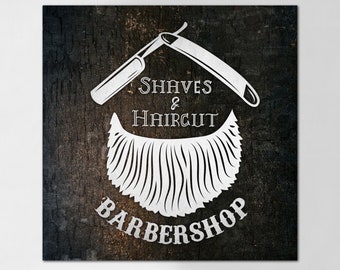 Custom Logo Barber Poster Hairdresser Gift Barbershop Wall Art  Shaves And Haircut Poster Barber Shop Gift Haircut Poster Barbershop Decor