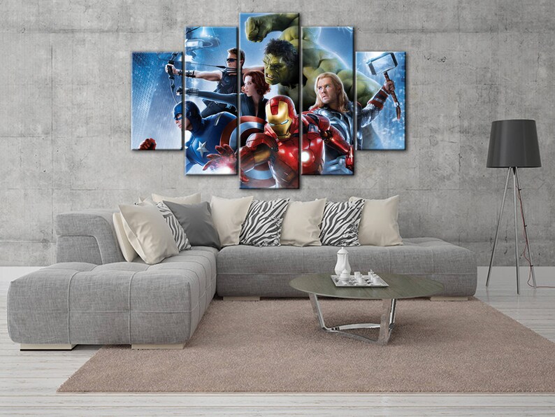 Avengers Heroes Print Marvel Comics Superheroes Avengers Canvas Set Of 3 Canvas Avengeres Wall Decor Marvel Heroes Wall Decor