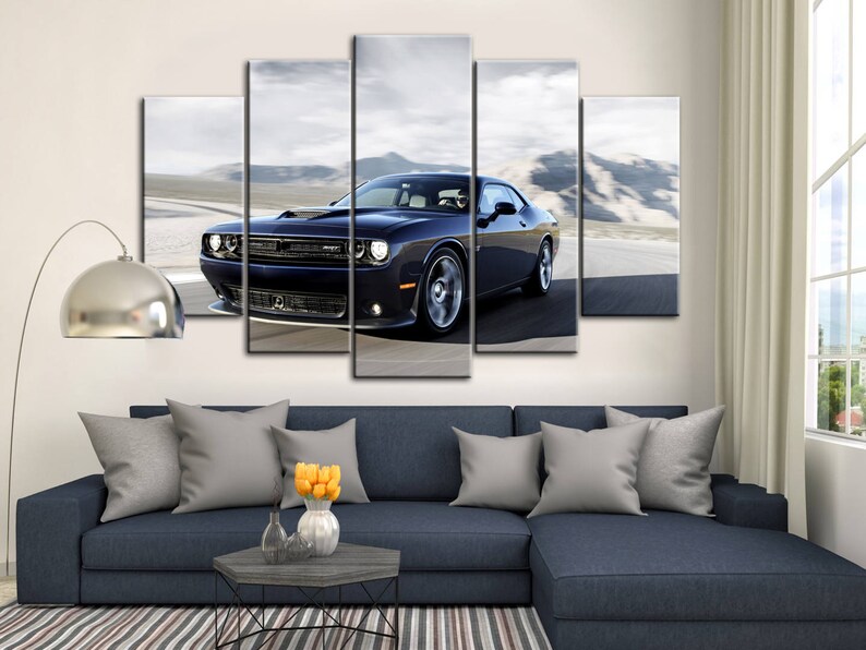 Muscle Car Poster Large Home Decor Print American Car Wall Etsy