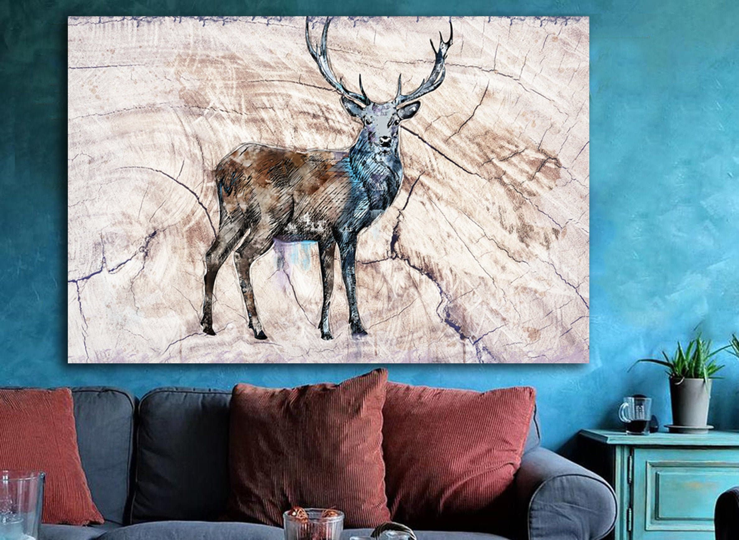 Deer Wall Decor Etsy