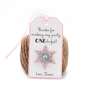 Personalized Winter ONEderland Thank you Tags; Snowflake Thank You Tags; Snowflake Tags; Winter ONEderland Birthday; Winter Birthday