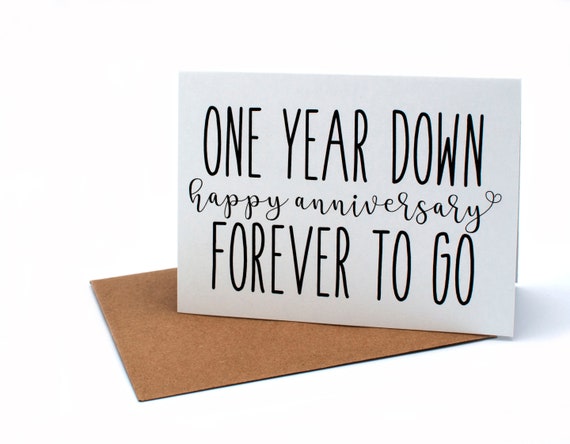 One year anniversary sales cards for girlfriend