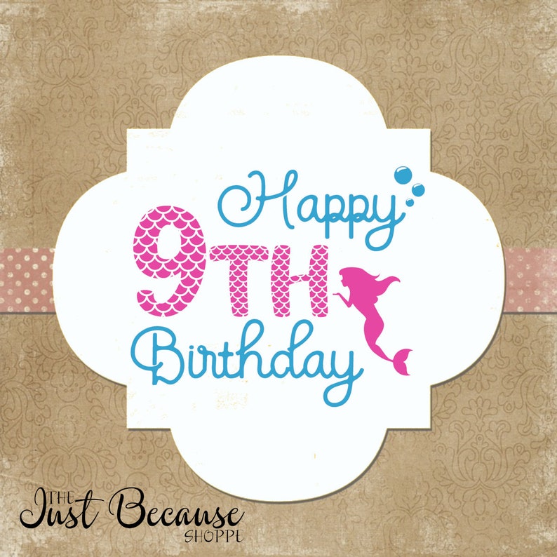 Free Free 117 Happy Birthday Mermaid Svg SVG PNG EPS DXF File