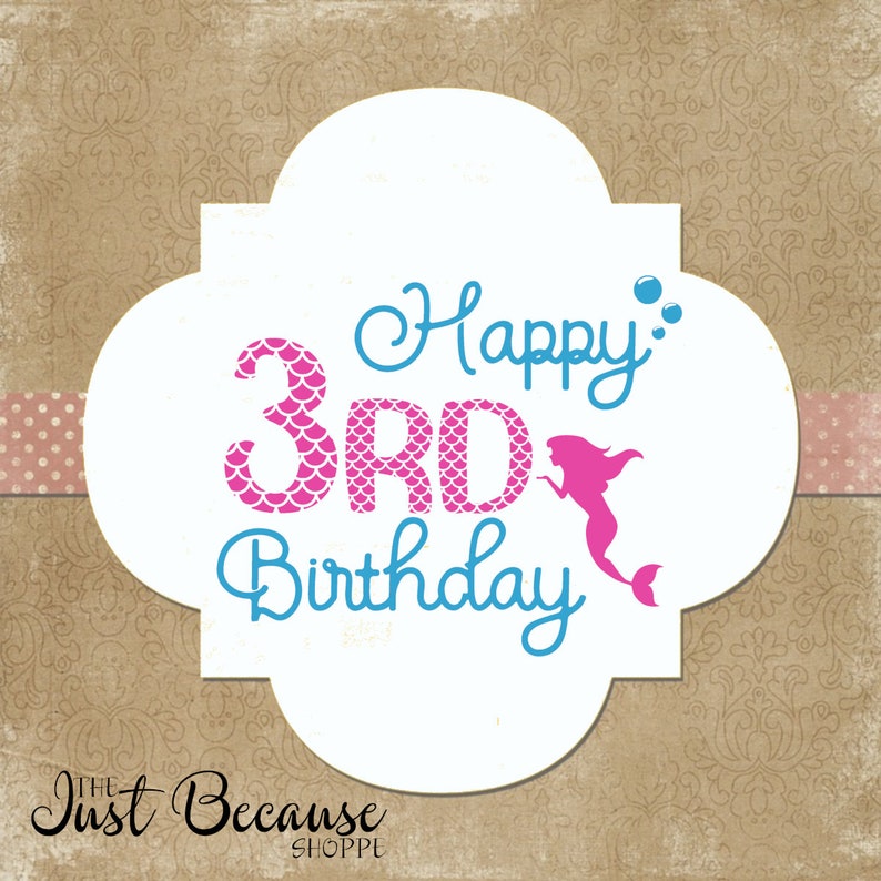 Free Free 259 Happy Birthday Mermaid Svg SVG PNG EPS DXF File