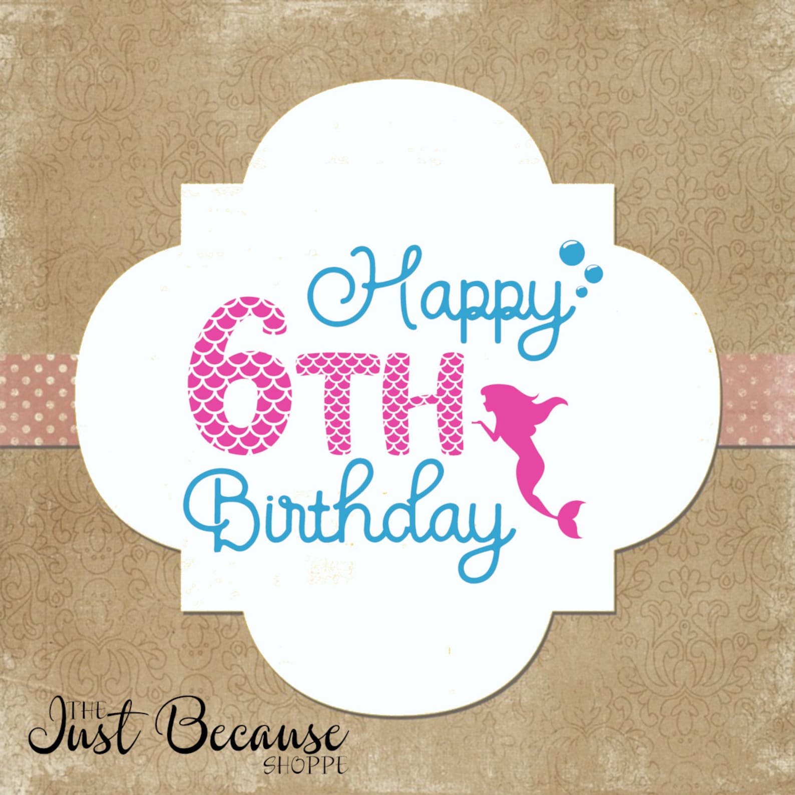 Free Free 167 Mermaid Birthday Card Svg SVG PNG EPS DXF File