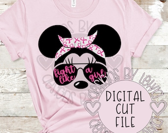 Breast Cancer AwarenessPink RibbonMinnie Mouse Wreath OrnamentCustomize Your Own