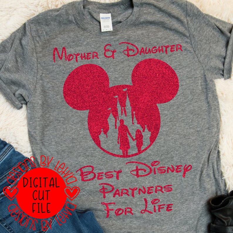 Download Mother and Daughter Disney SVG Digital Cut File | Etsy