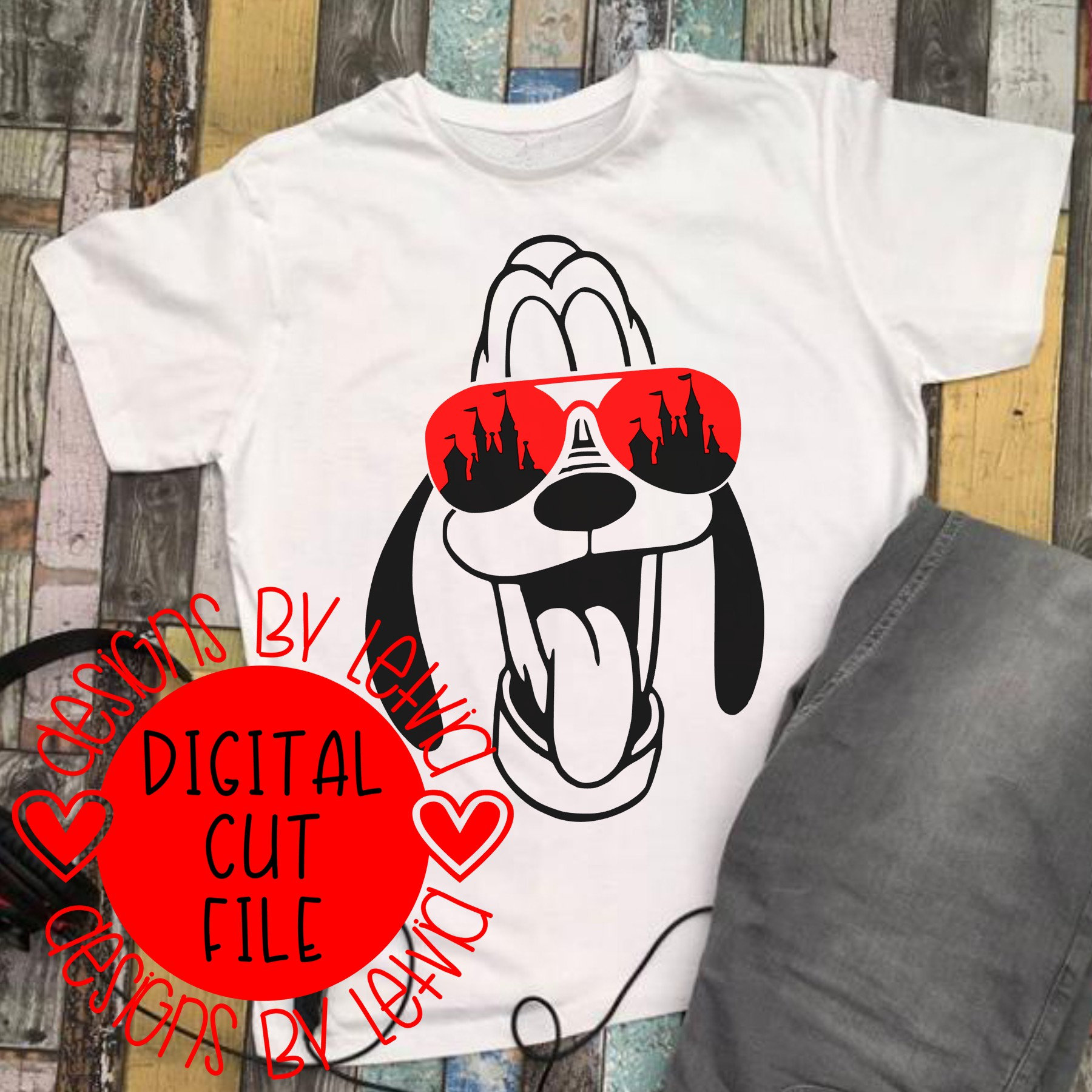 Download Pluto Sunglasses Disney Castle Layered Svg Digital Cut File Etsy