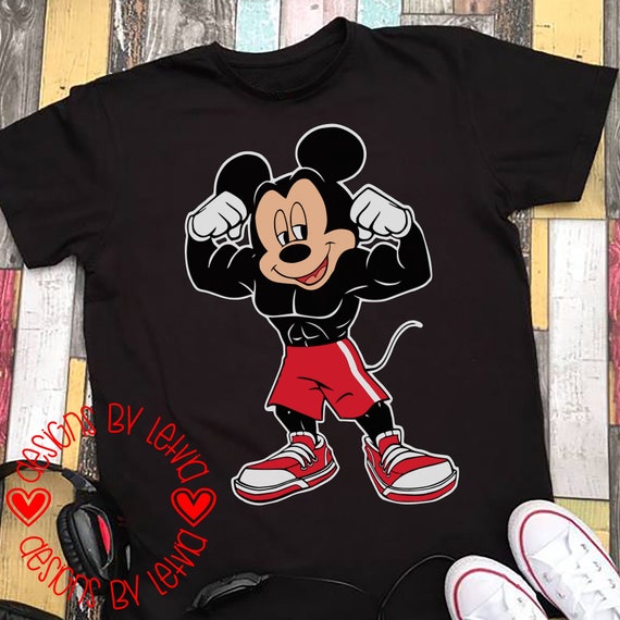 Buff Muscle Mickey Fitness Disney Layered SVG Digital Cut File | Etsy