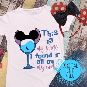 Lilo and Stitch Wine Glass Epcot Center Food and Wine Festival Layered SVG Digital Cut File