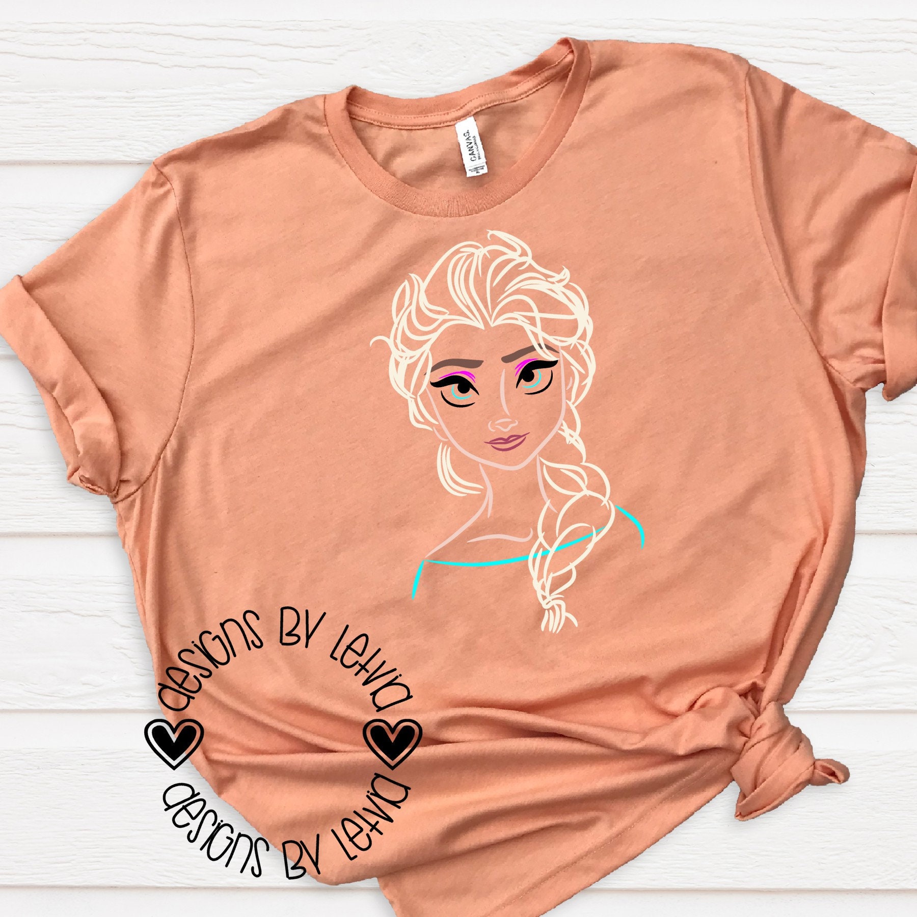 Download Elsa Outline Disney Frozen Layered SVG Digital Cut File | Etsy
