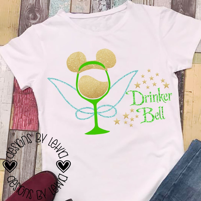Download Disney Wine Glass Tinkerbell Drinkerbell SVG Digital Cut ...