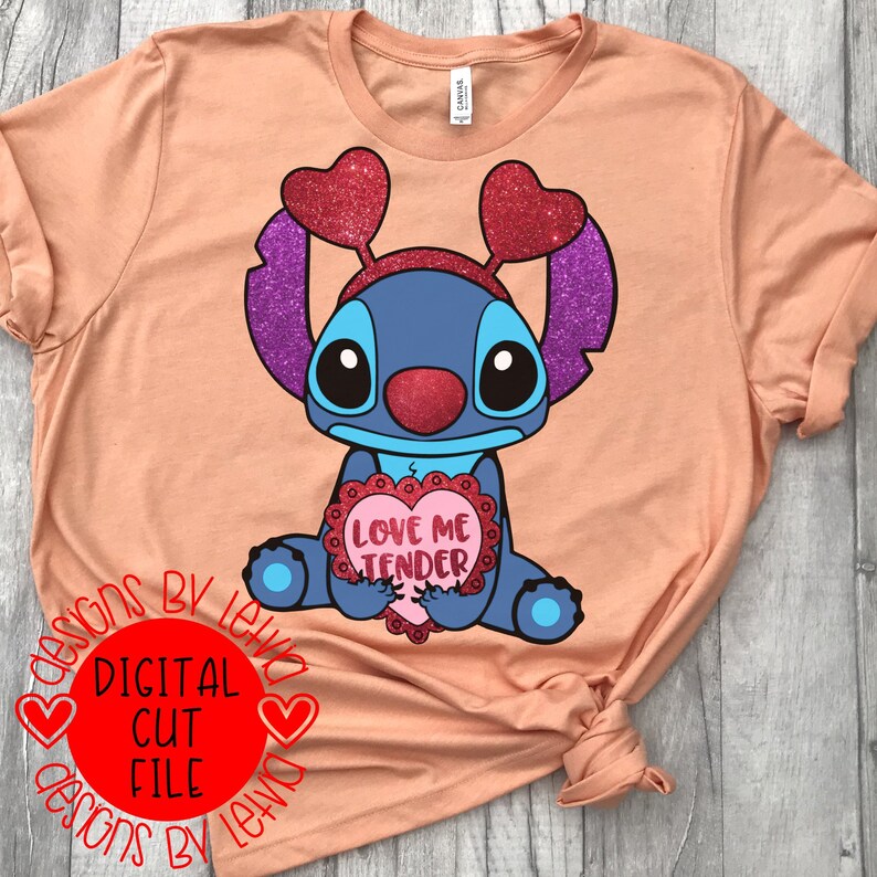 Download Stitch Valentine's Day Disney Lilo and Stitch Layered SVG ...