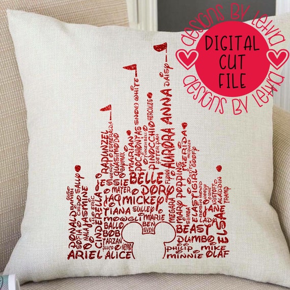 Download Disney Castle Character Names Layered Svg Digital Cut File Etsy