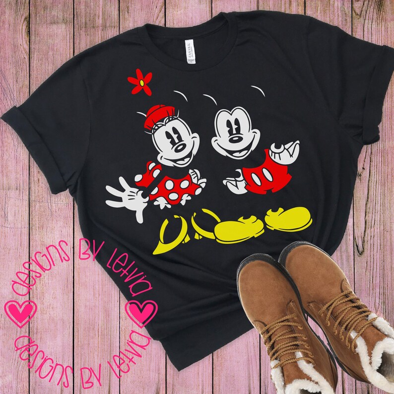 Download Disney Mickey and Minnie Vintage SVG Digital Cut File | Etsy