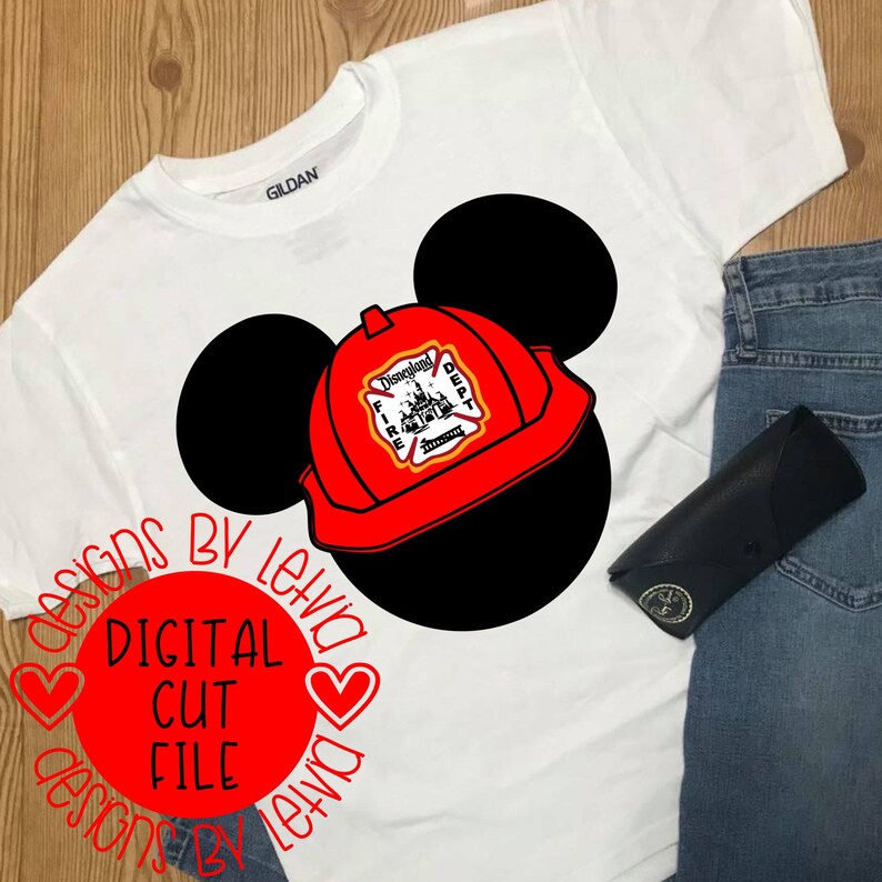 Download Mickey Head Firefighter Hat SVG Digital Cutting File | Etsy