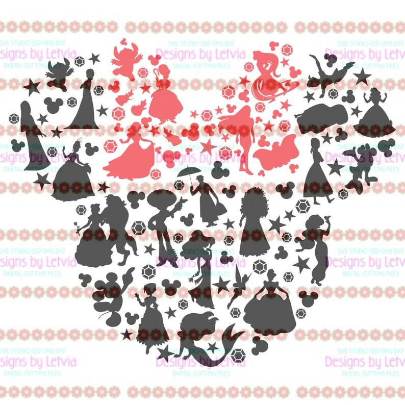 Download Minnie Head Disney Characters Layered SVG Digital Cut File ...