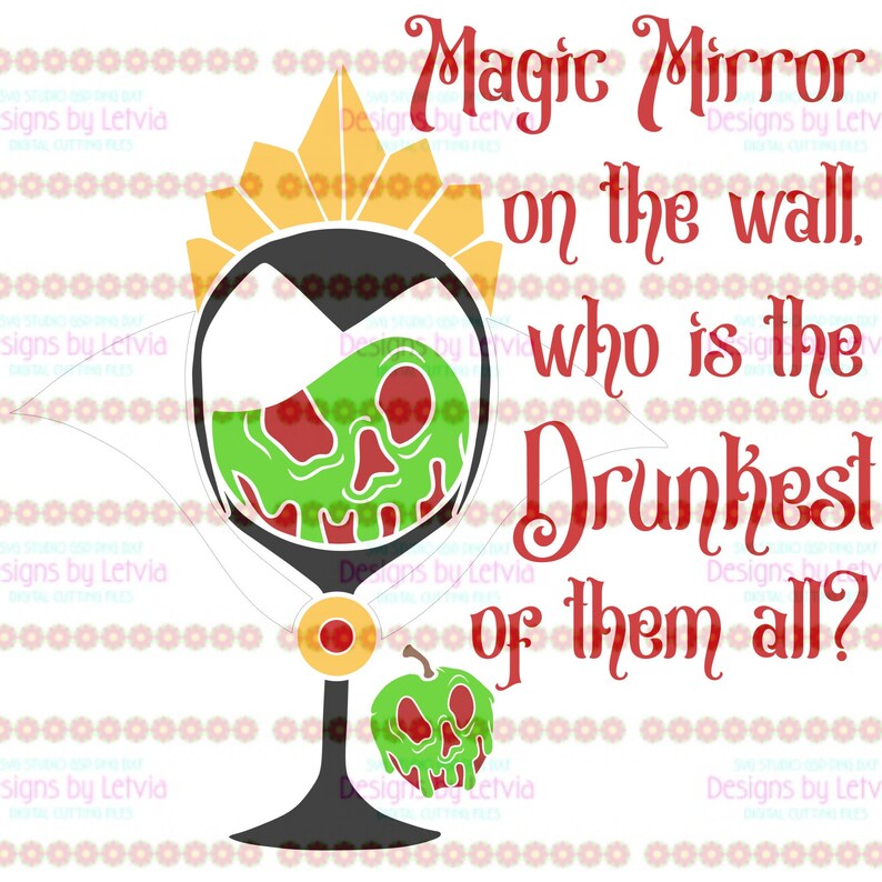 Download Evil Queen Poison Apple Wine Glass Snow White Disney Epcot ...