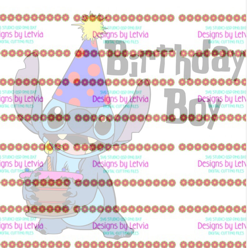 Stitch Birthday Boy Disney Lilo and Stitch SVG Digital Cut | Etsy