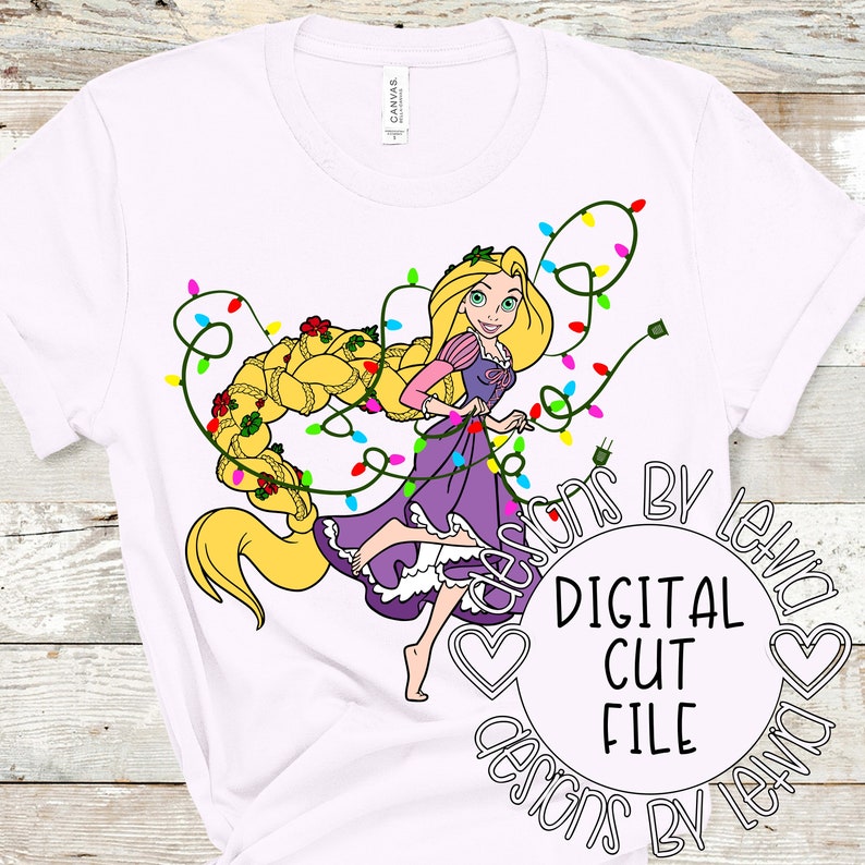 Download Rapunzel Christmas Lights Disney Tangled SVG Digital Cut ...