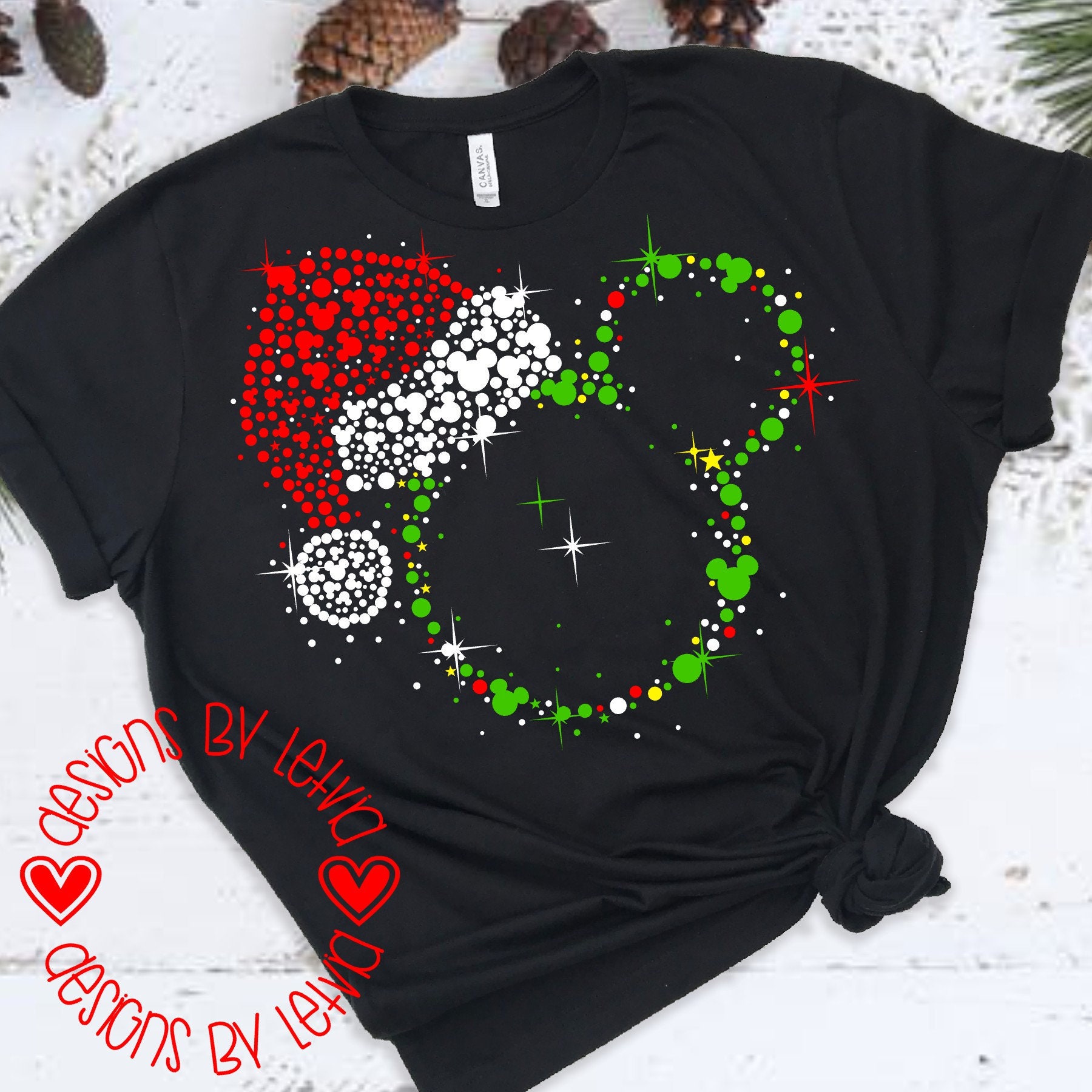 Download Disney Mickey Head Mini Mickey Heads Santa Hat Layered SVG | Etsy