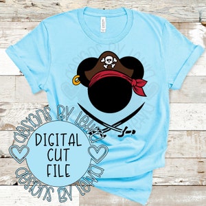 Mickey Pirate, Cruise Life, Cruise Vacation, Layered SVG Digital Cut File