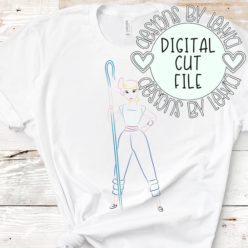 Download Disney Toy Story 4 Bo Peep Outline SVG Digital Cut File | Etsy