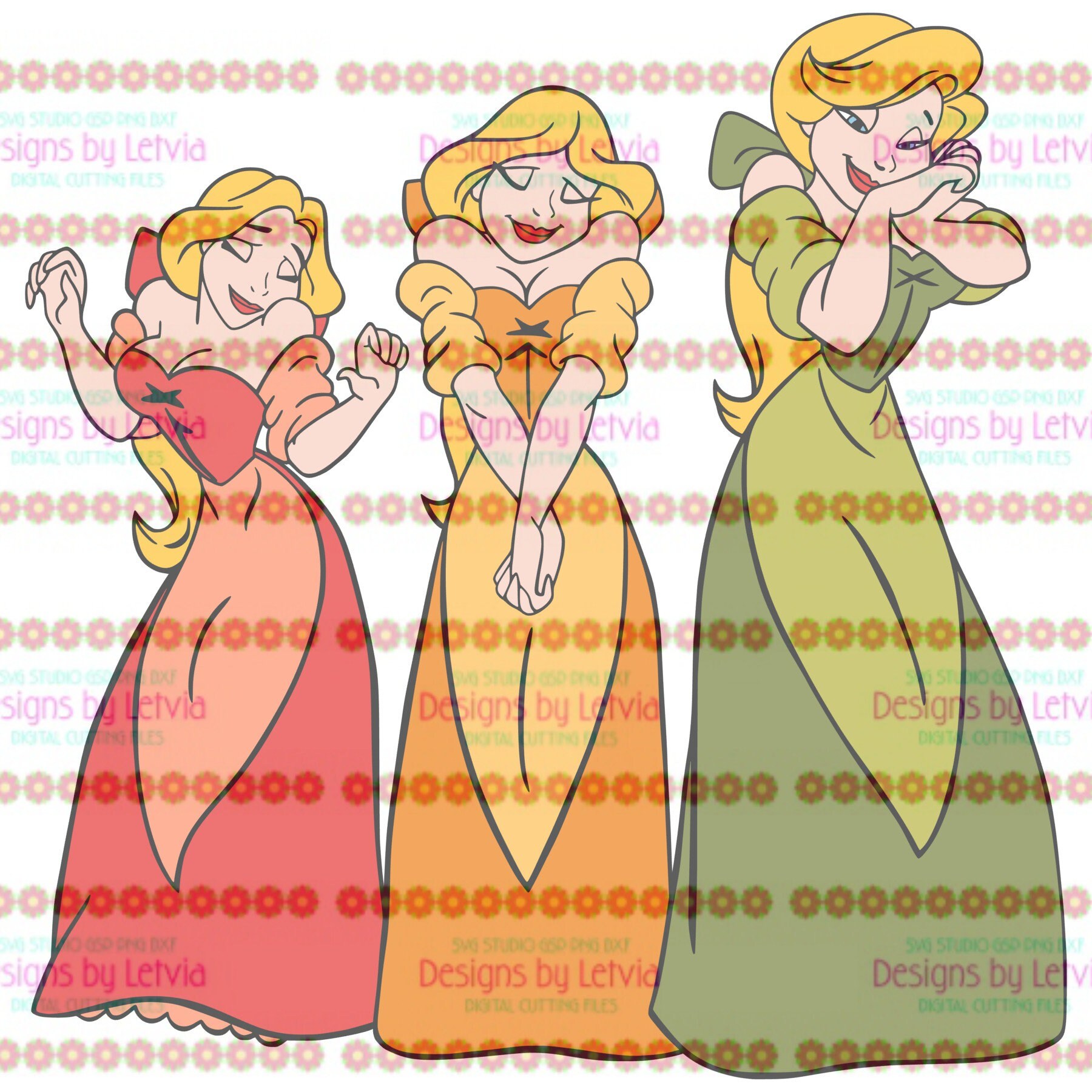 Beauty and The Beast Three Sisters Gaston Disney Layered Etsy