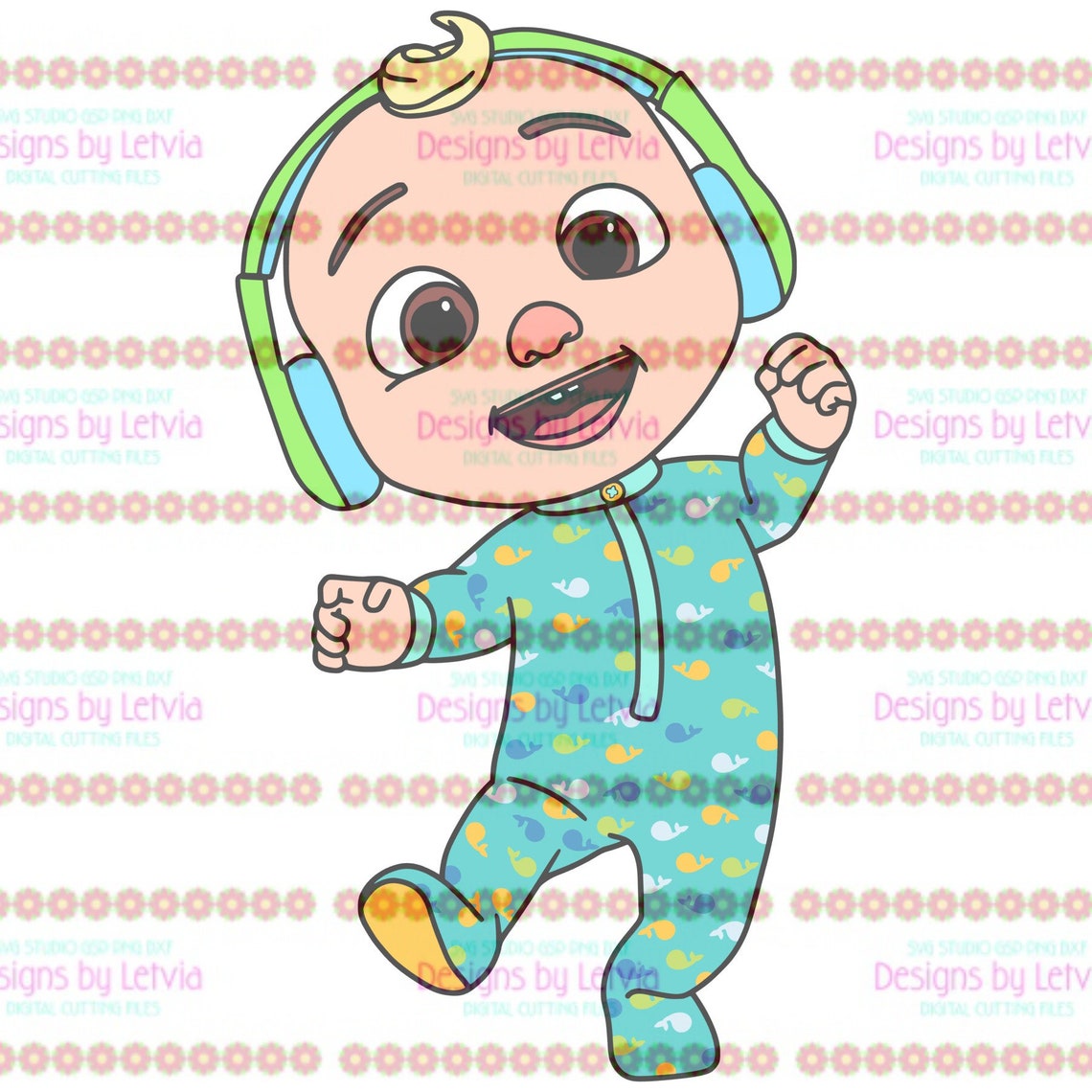 Download JJ Cocomelon Baby Inspired Layered SVG Digital Cut File | Etsy
