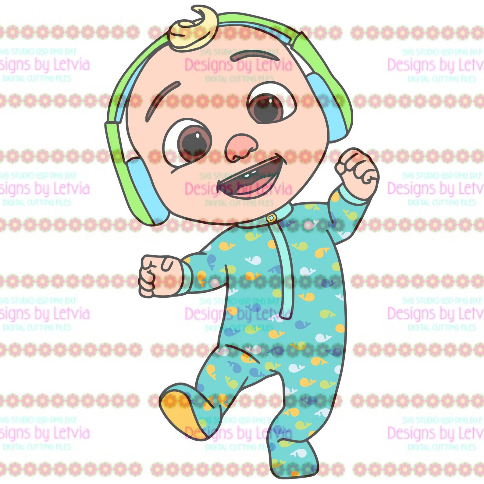 Download JJ Cocomelon Baby Inspired Layered SVG Digital Cut File | Etsy