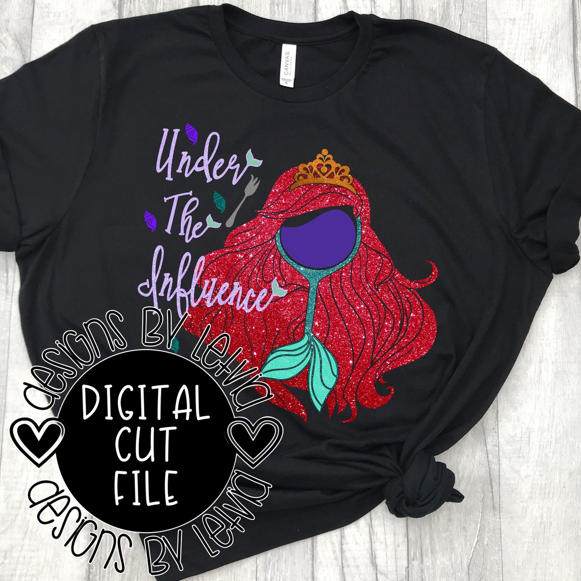 Ariel Under The Influence The Little Mermaid Wine Glass ...