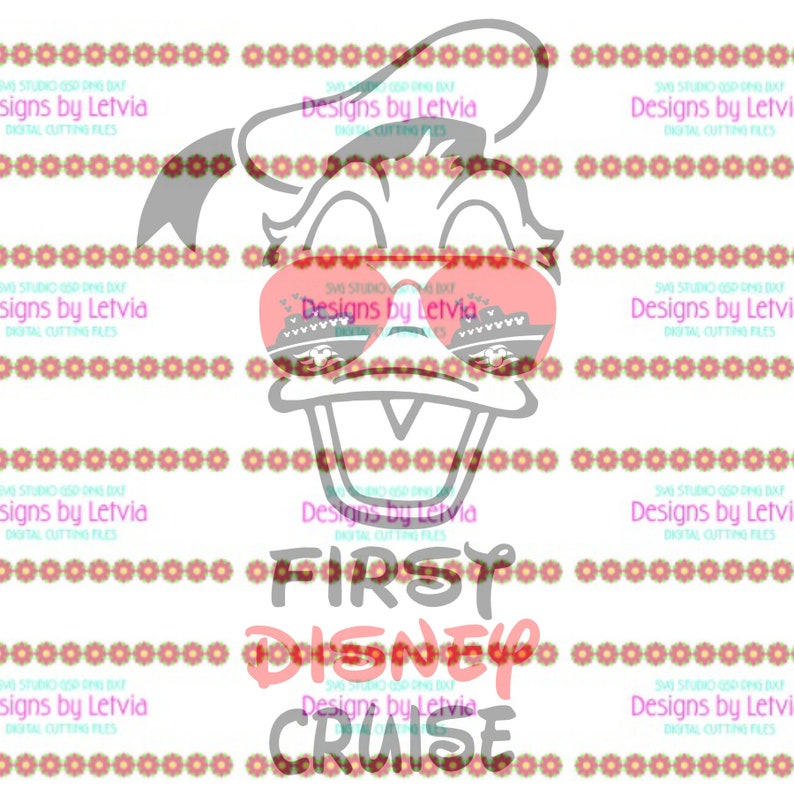 Download Disney Donald First Disney Cruise Layered SVG Digital Cut ...