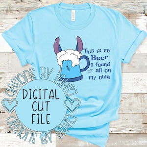 Lilo and Stitch Beer SVG, This is my Beer I Found It On My Own SVG, Stitch Epcot Center Food and Wine Festival Layered SVG Digital Cut File