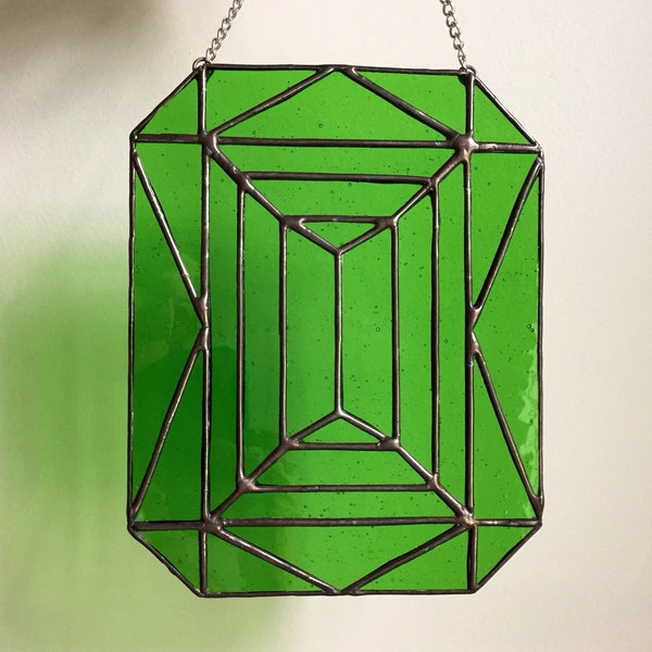 Lord Huron Emerald Star Stained Glass Suncatcher