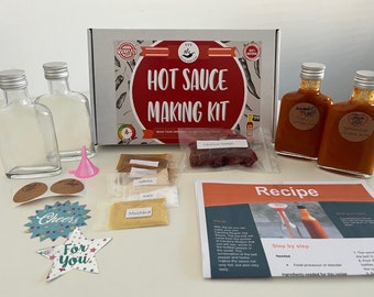 DIY Carolina Reaper Hot Sauce Set - Stellen Sie Ihre eigene Hot Sauce her - Briefkastengeschenk