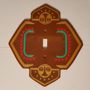 Polynesian Toggle Switch Plate