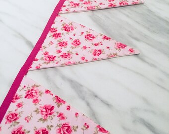 Pink Floral Bunting