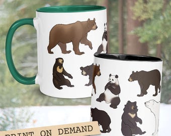 Taza de animales de la especie oso - IMPRESIÓN BAJO DEMANDA