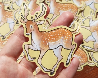 Fallow Deer Wildlife Vinyl Sticker