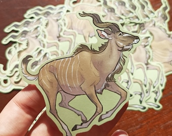 Greater Kudu Wildlife Vinyl Sticker