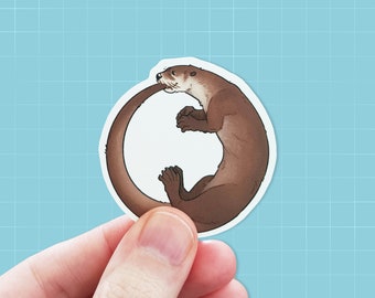 Otterboros Vinyl Sticker / Ouroboros Otter animal sticker