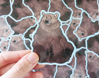 Brown Bear Animal Vinyl Sticker
