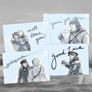Cold Boy Motivational Postcards / Polar Explorer Art Prints