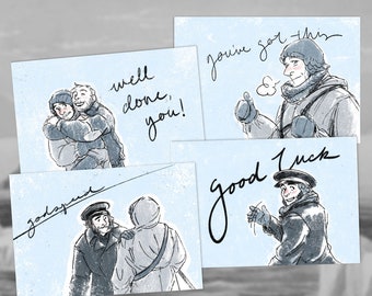 Cold Boy Motivational Postcards / Polar Explorer Art Prints