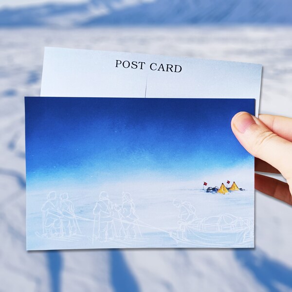 Postal de exploración polar Fantasmas antárticos
