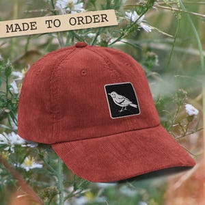 Bird Icon Hat - Vintage Style Corduroy Cap