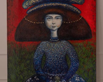 Medieval Portrait, Art, Renaissance, Castle core, Oil painting, Painting, Woman, Female portrait, Fantasy art, Mysterious,